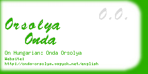 orsolya onda business card